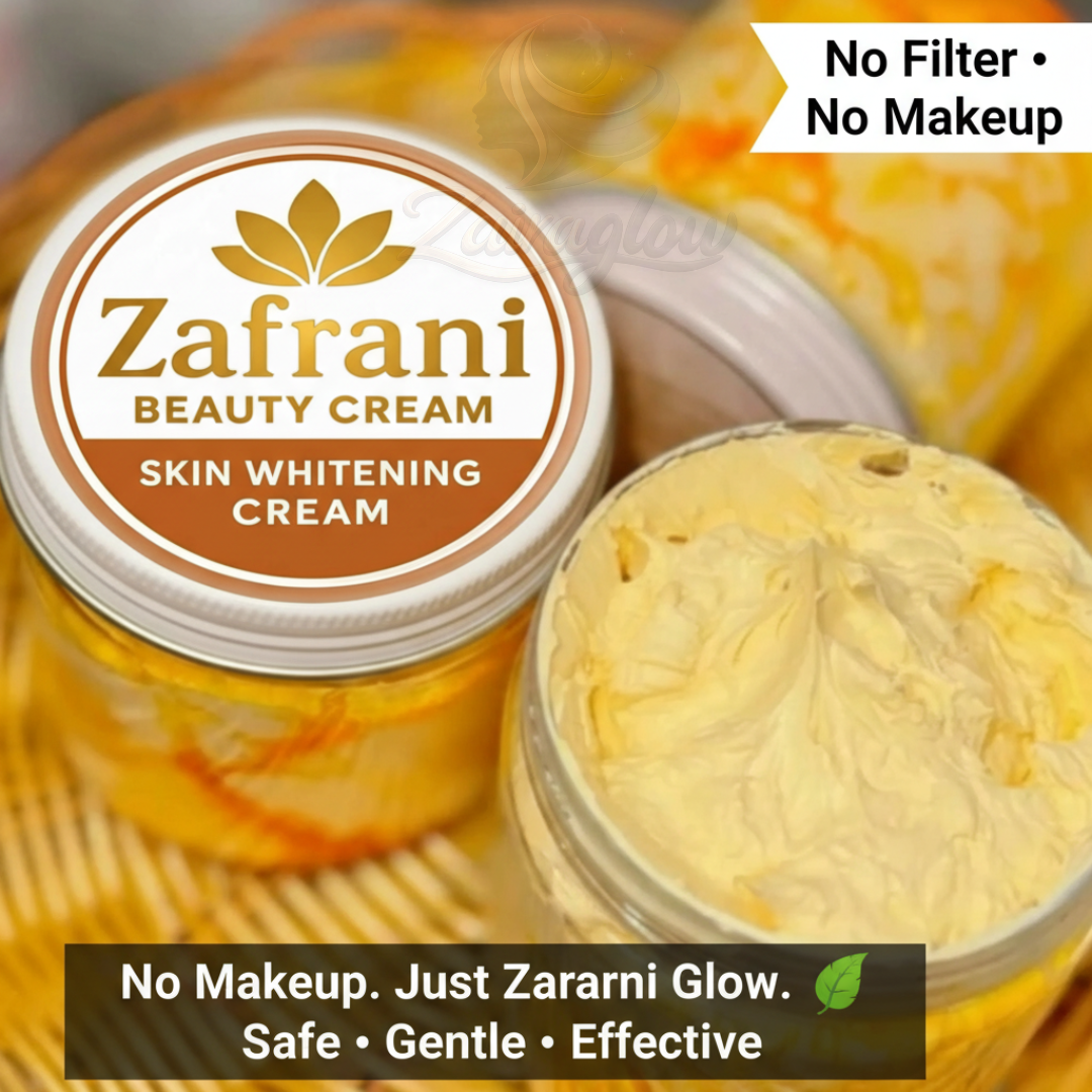 Zafrani Beauty Cream texture enriched with real saffron strands